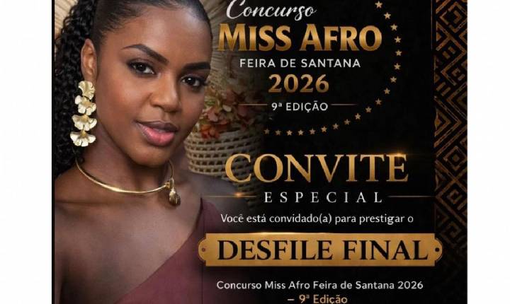 Final do Concurso Miss Afro 2026 acontece neste domingo, com participação da Secretaria da Mulher