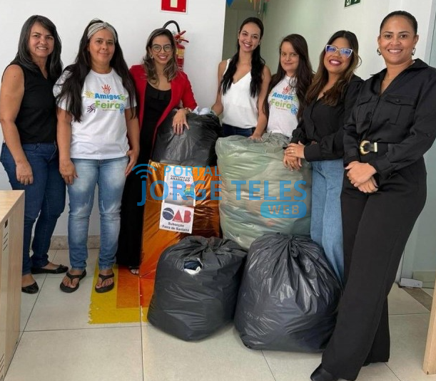 Comissão da Mulher da OAB Feira entrega doações a “Grupo Solidário Amigos de Feira”