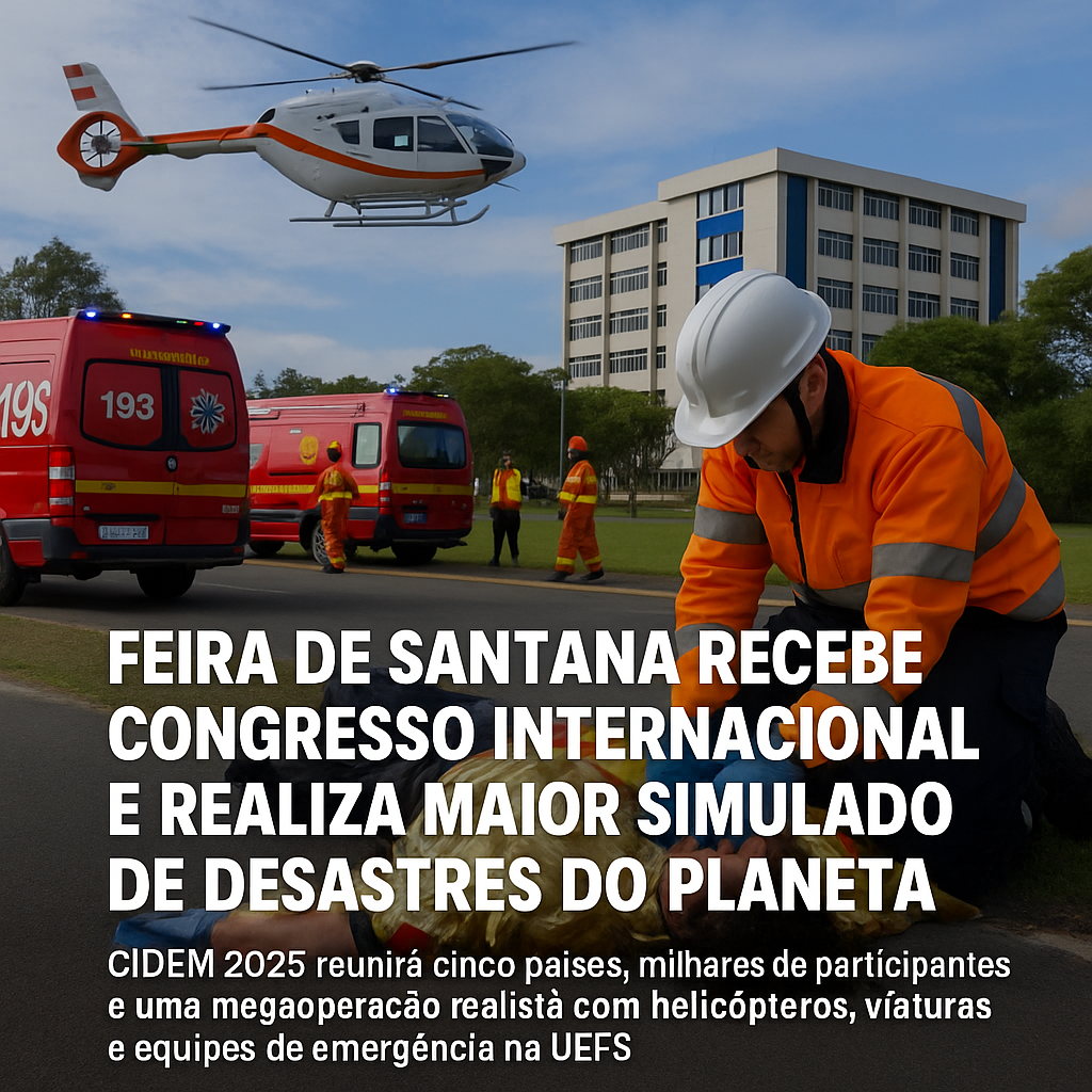 Feira de Santana recebe congresso internacional e realiza maior simulado de desastres do planeta