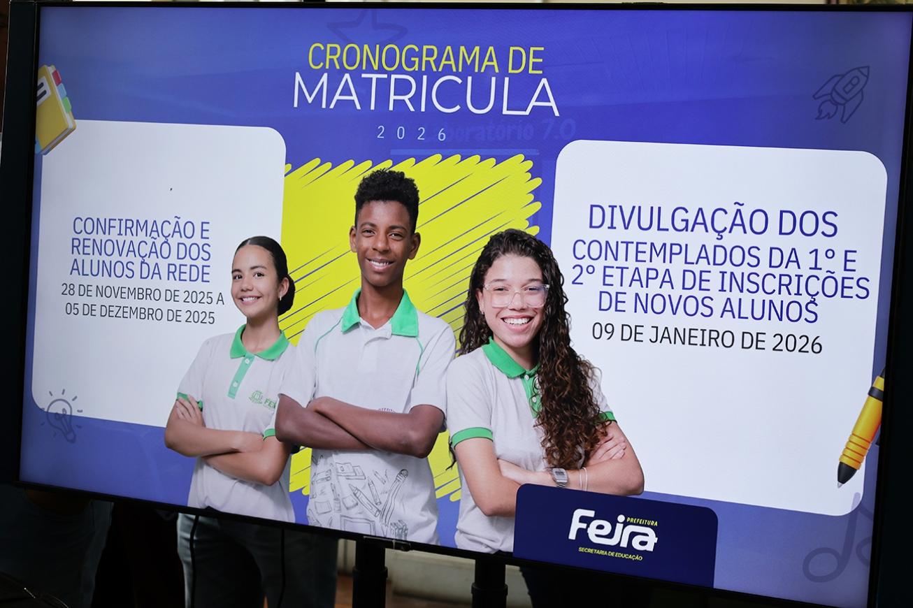 Calendário de Matrícula 2026 da Rede Municipal será realizado totalmente online