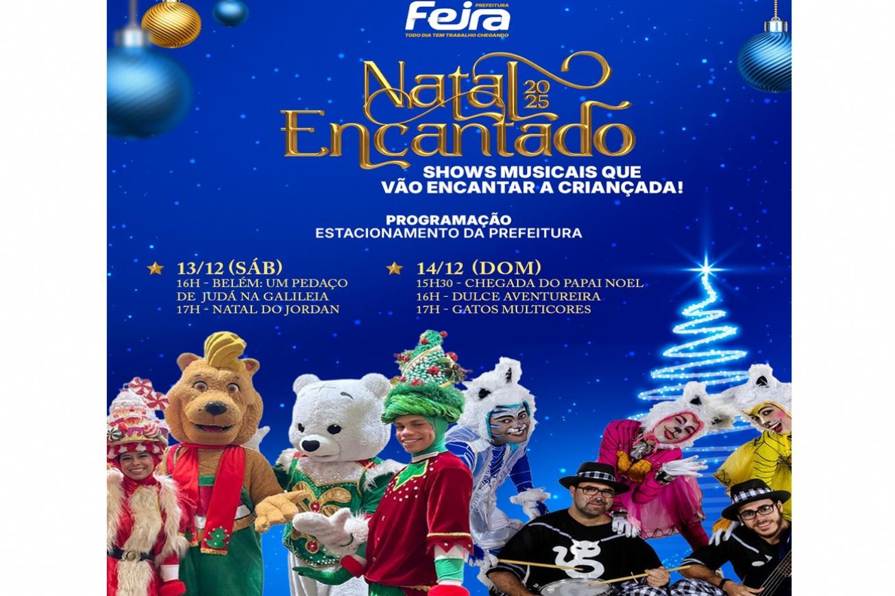 Programação completa de shows musicais infantis no Natal Encantado 2025