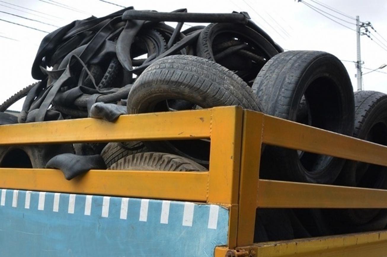 Em 2025 SESP recolheu 450,5t de pneus velhos