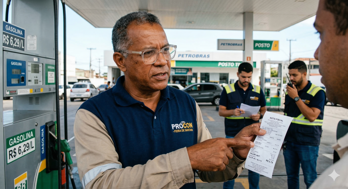 Procon fiscaliza postos em Feira de Santana para coibir reajustes abusivos