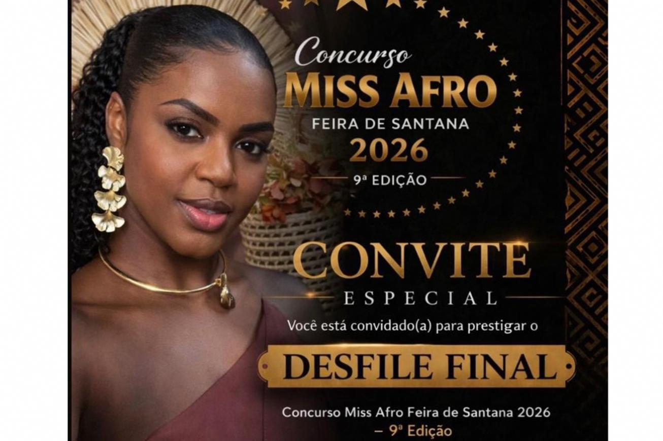 Final do Concurso Miss Afro 2026 acontece neste domingo, com participação da Secretaria da Mulher
