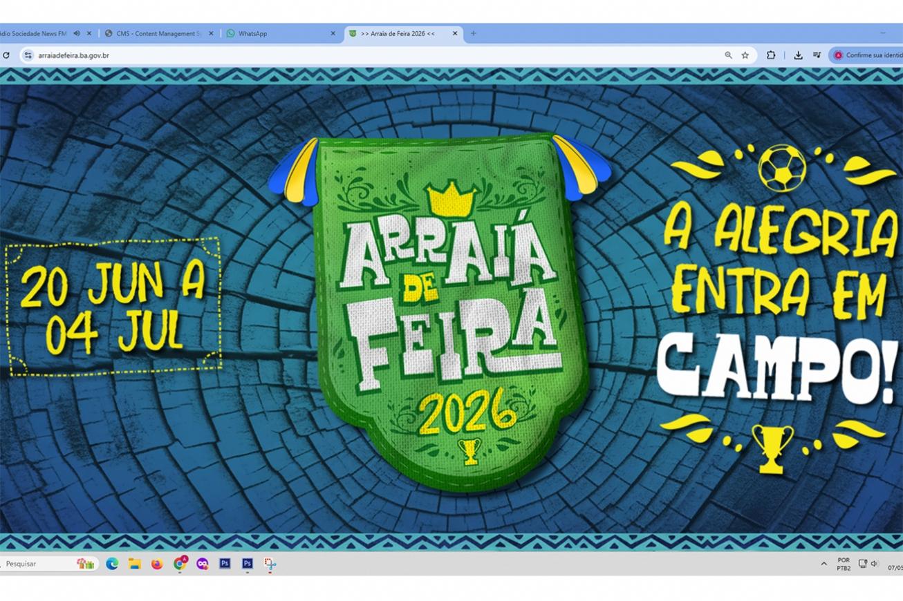 Prefeitura disponibiliza hotsite oficial do Arraiá de Feira 2026