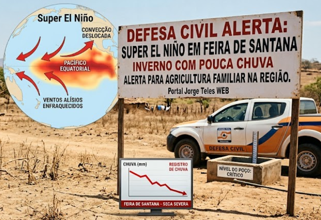 DEFESA CIVIL ALERTA PARA IMPACTO DO SUPER EL NIÑO EM FEIRA DE SANTANA