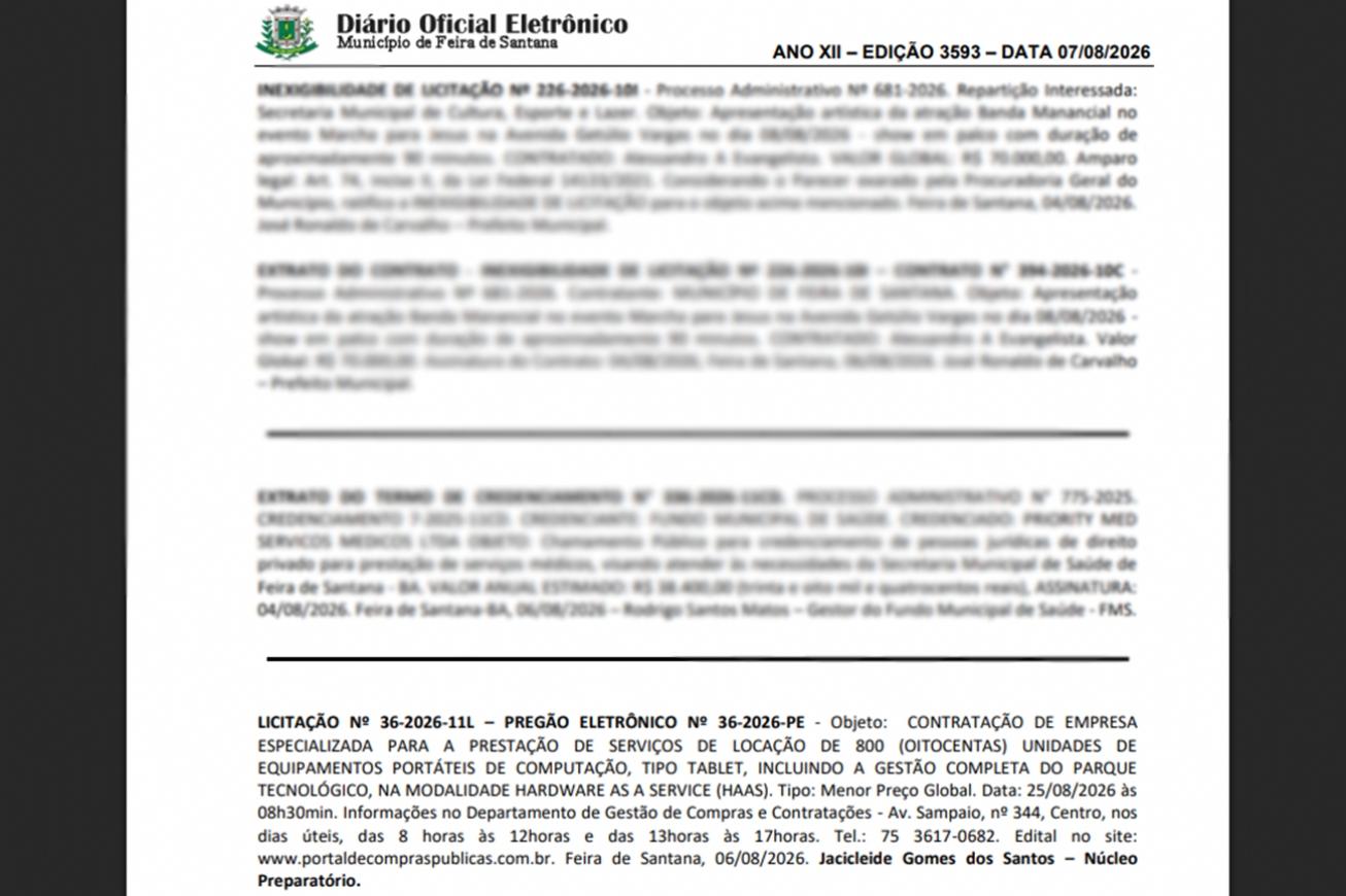 Prefeitura de Feira publica licitação para disponibilizar 800 tablets aos agentes comunitários de saúde