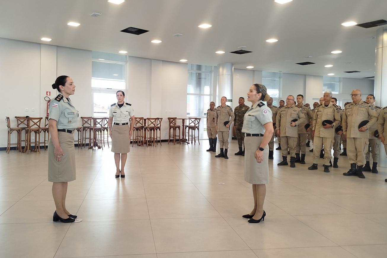 Secretaria da Mulher reforça parceria com a Ronda Maria da Penha durante troca de comando