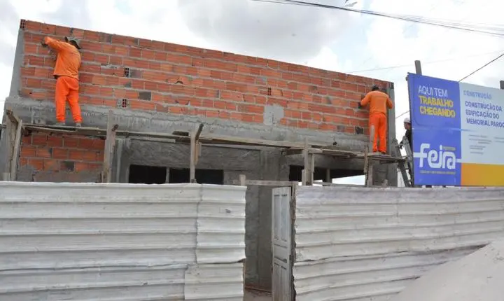 Obras de construção do Memorial Paroquial de Bonfim de Feira continuam avançando